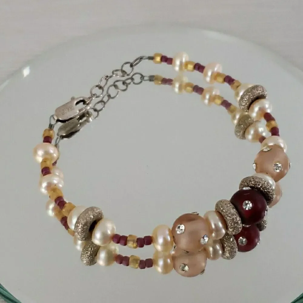 Luxe Glass Bead & Faux Pearl  7